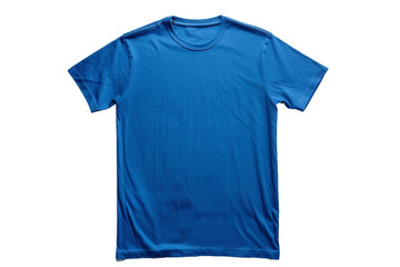 Long Line Blue T-Shirt on Transparent Background