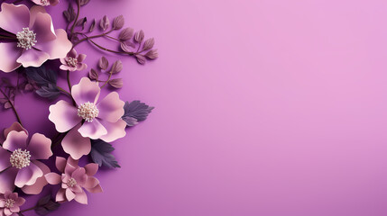Fototapeta na wymiar women's day background, floral border background