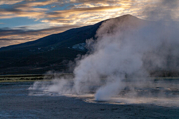 Geysierfeld von Puchuldiza, Altiplano, Atacama Wüste, Chile, Südamerika © Nico Stengert