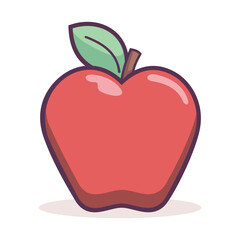 Fototapeta premium Cartoon Apple Illustration
