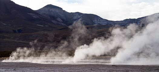 Geysierfeld von Puchuldiza, Altiplano, Atacama Wüste, Chile, Südamerika © Nico Stengert