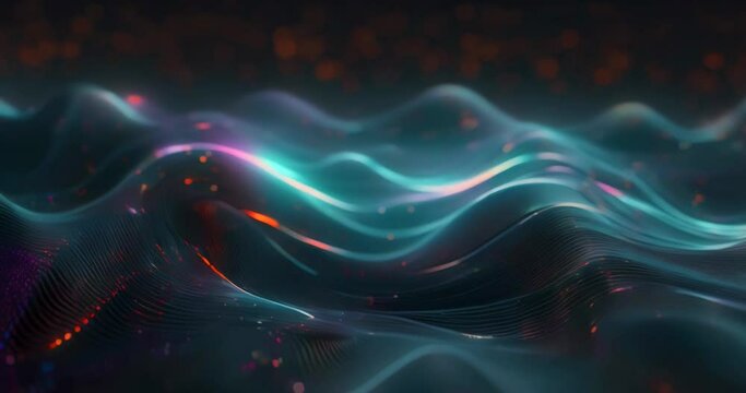 abstract data fiber led light iridescent background technology wallpaper neon futuristic flow data digital	
