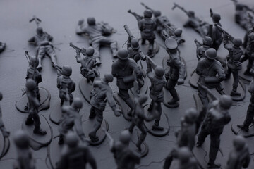 Toy Soldiers On The Battlefield Of War