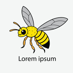 Honey bee vector logo design