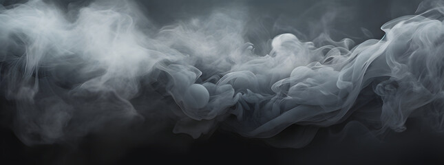 Grey smoke on a dark background