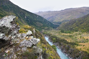 Kawarau River gorge in New Zealand