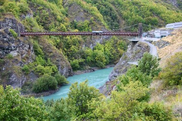 Fototapeta premium Kawarau Gorge Suspension Bridge, New Zealand