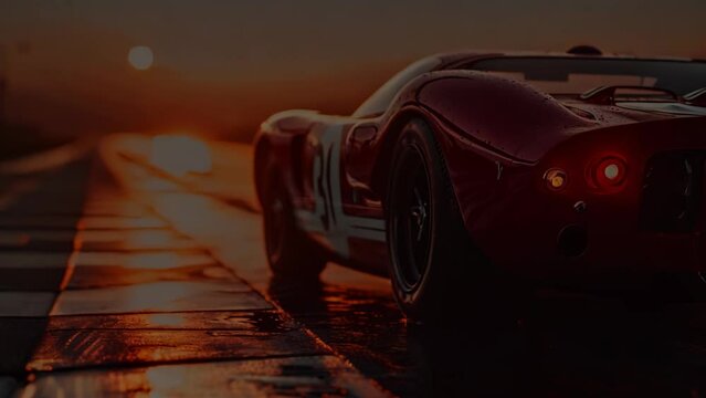 Breathtaking Scenery, Speeding Car. Generative ai