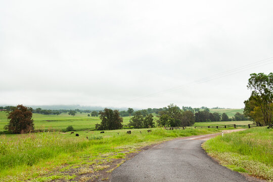Road becoming gravel and heading to farm