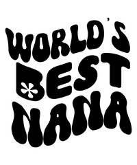 World's Best Nana Retro SVG