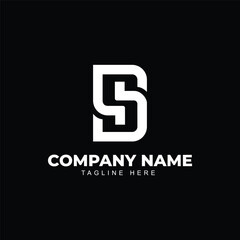 Modern DS logo vector