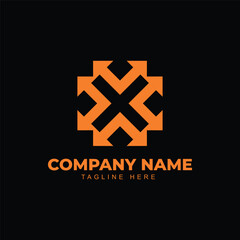 Obraz premium X logo with arrows