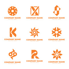 Set of modern logo template
