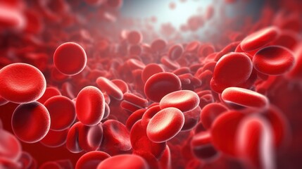 Red blood cells. Medical concept