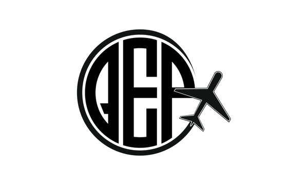 QEP three initial letter circle tour & travel agency logo design vector template. hajj Umrah agency, abstract, wordmark, business, monogram, minimalist, brand, company, flat, tourism agency, tourist