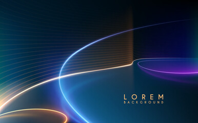 Abstract neon color lines background