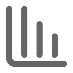 Chart icon outline style. Graph icon vector