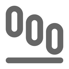 Chart icon outline style. Graph icon vector