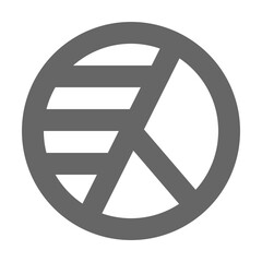 Chart icon outline style. Graph icon vector