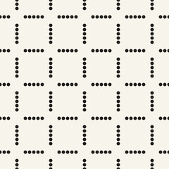 Vector seamless pattern. Repeating geometric elements. Stylish monochrome background design.