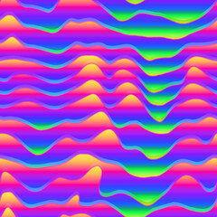 Gradient waves. Seamless pattern - 729356348
