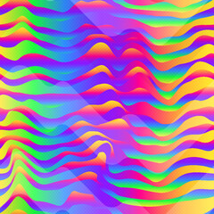 Wave gradient waves. Seamless pattern - 729356780