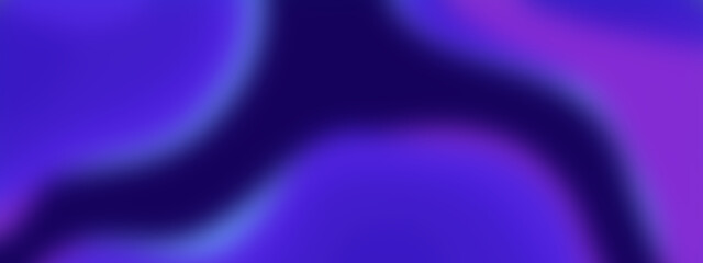 Abstract blur blue and purple liquid wavy shapes futuristic banner.