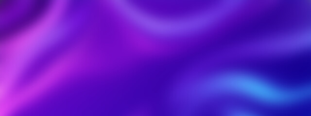 Abstract blur blue and purple liquid wavy shapes futuristic banner.