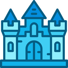 castle two tone icon