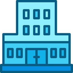 Fototapeta premium building two tone icon