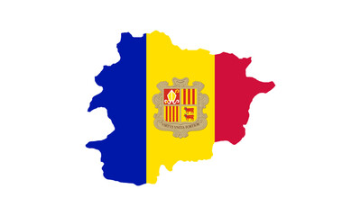 Flag Map of Andorra