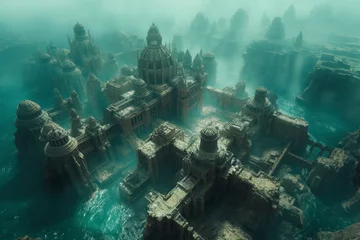  Atlantis. A city flooded underwater © Olena