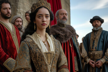 Fototapeta premium a noble family set against the backdrop of a tumultuous historical period - interweaving personal dramas with significant historical events.