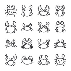 set of Crab icon