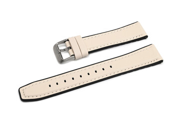 Leather watch strap