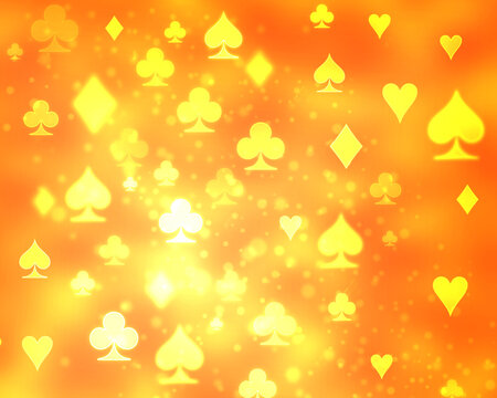 Yellow abstract poker blurred pattern