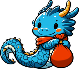 Obraz premium blue dragon