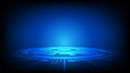 Abstract technology background Hi-tech communication concept futuristic digital innovation background vector illustration, Bright circle and shine the light within.	
