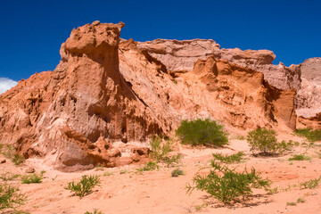 Fototapeta na wymiar Sandsteinformation, Quebrada de las Conchas, Region Salta, Argentinien, Südamerika