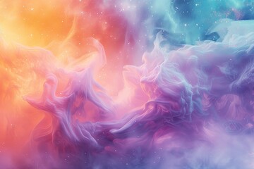 Fototapeta na wymiar Holographic Abstract Nebula