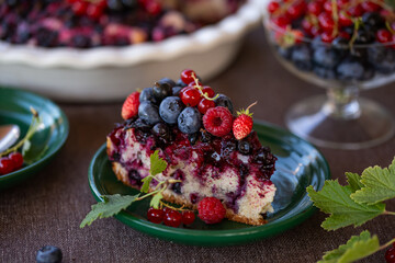 Summer mixed berries cake