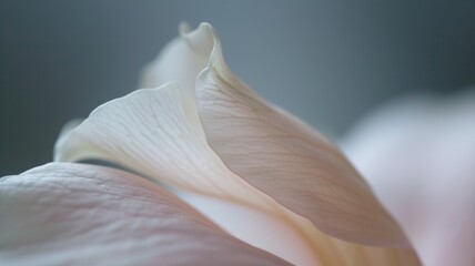 Macro shot of a single barely there floral petal, emphasizing the fragility of nature