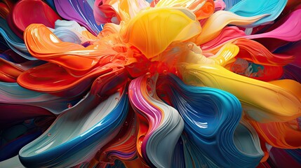 A Mesmerizing 3D Abstract Multicolor Visualization