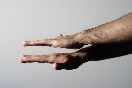 Hands of an adult man gesturing 