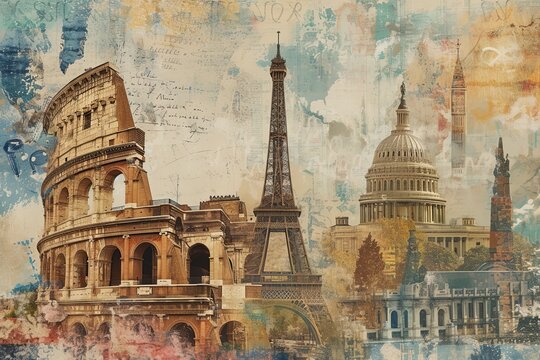 Historical Monuments Magazine Collage