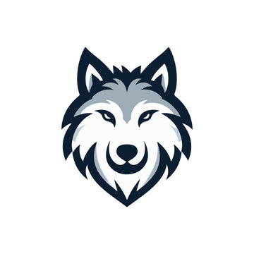 simple wolf logo illustration