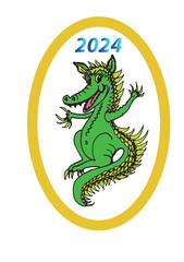 Obraz premium Happy Year of the Dragon 2024