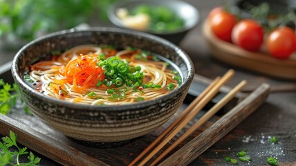 日本の伝統的なそば、うどんの定食