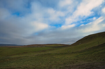 landscape with clouds in ireland