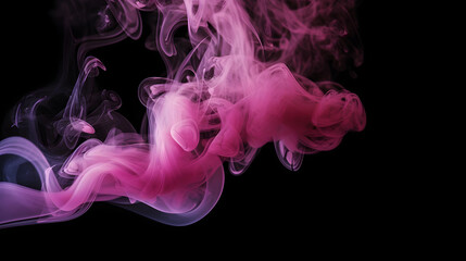 Pink smoke effect on black background